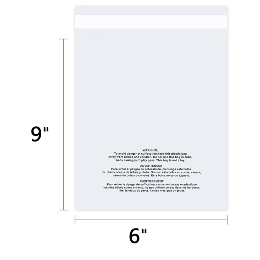 BUY NOW -  25pc 6”x9” POLY - clear